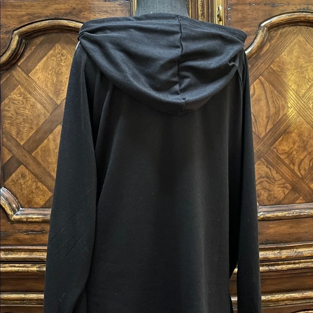 kate spade Black Hoodie with Leopard Trim